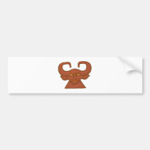 Stiermaske bull mask autosticker