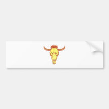 Stierschädel bull skull auto sticker