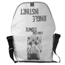 Stipple de Instinct_hippo de la selva Bolsa Messenger