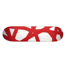 Stpz rojo y blanco tabla de skate
