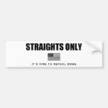 Straights solamente etiqueta de parachoque
