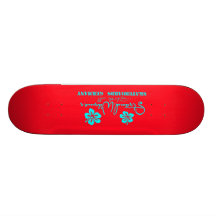 StrandWärmer Skateboard "ride the wall" red Personalisierte Skateboards