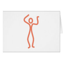 Strichfigur stick figure grußkarte