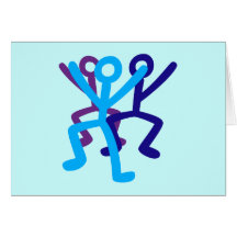 Strichmännchen stick figures grußkarte
