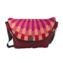 Stripey rojo Sun estalló arte abstracto Bolsas De Mensajeria