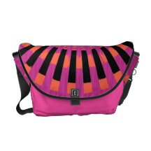 Stripey rosado Sun estalló arte abstracto Bolsa De Mensajeria