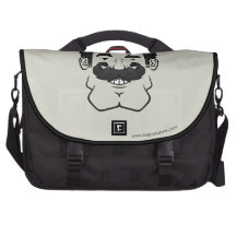 Strongstache (pelo negro rizado) bolsa para ordenador