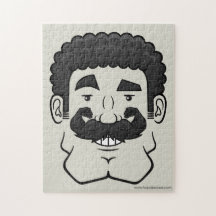 Strongstache (pelo negro rizado) rompecabeza