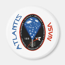 STS 125 la Atlántida Imanes De Nevera