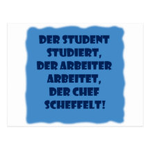 Student, Arbeiter und Chef Postkarten