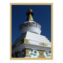 Stupa en Dzongsar Shedra Tarjeta Postal