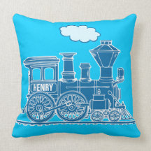 Su almohada de tiro azul del vapor del loco conoci