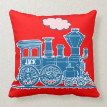 Su almohada de tiro conocida del rojo azul del loc