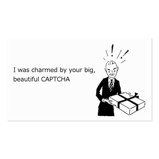 Su CAPTCHA hermoso grande Tarjetas De Visita