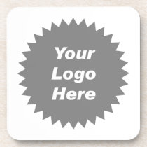 Su del negocio del logotipo promo aquí posavasos de corcho