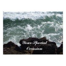 Su invitación del océano o de la playa de la ocasi