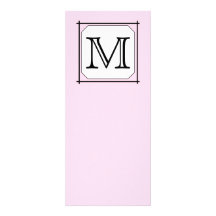 Su letra. Monograma de encargo. Blanco negro rosad Invitacion Personalizada