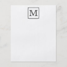 Su letra. Monograma de encargo. Blanco y negro Tarjetas Publicitarias
