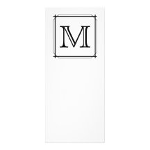 Su letra. Monograma de encargo. Blanco y negro Invitaciones Personalizada