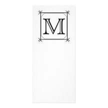 Su letra. Monograma de encargo. Blanco y negro Comunicado Personalizado