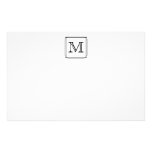 Su letra. Monograma de encargo. Blanco y negro Papelería De Diseño