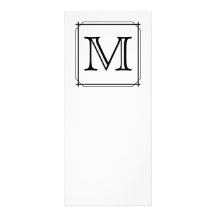 Su letra. Monograma de encargo. Blanco y negro Lona Personalizada