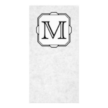 Su letra. Monograma de encargo. Gris, negro y blan Tarjetas Fotograficas