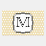 Su letra. Monograma de encargo. Punto de polca bei Rectangular Pegatinas