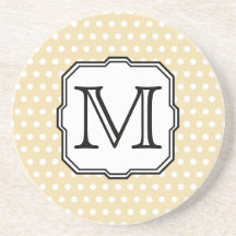 Su letra. Monograma de encargo. Punto de polca bei Posavasos Para Bebidas
