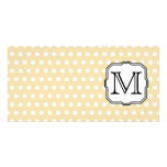 Su letra. Monograma de encargo. Punto de polca bei Tarjeta Con Foto Personalizada