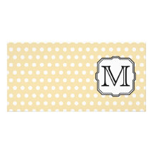 Su letra. Monograma de encargo. Punto de polca bei Tarjeta Con Foto Personalizada