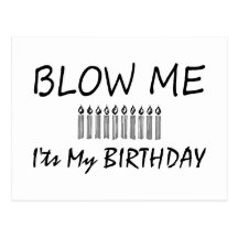 Su mi cumpleaños me sopla tarjeta postal