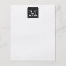 Su monograma de la letra. Imagen de la madera negr Tarjetones