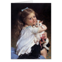 Su niña del mejor amigo el | con el gatito felicitacion 