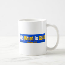 ¡Su palabra es oro! Ron Paul 2012 Tazas