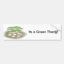 ¡Su un Thang verde! Etiqueta De Parachoque