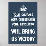 Su valor su Cheerfulness su resolución Poster