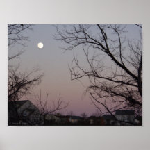 Subida suburbana de la luna posters