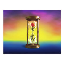 Subió en reloj de arena postales