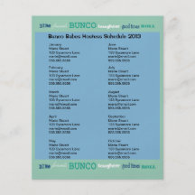 Subterráneo de Bunco que recibe el calendario Tarjetones