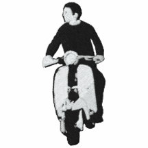 Sudadera con capucha bordada muchacho de la vespa 