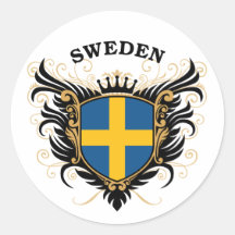 Suecia Etiqueta Redonda