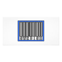 Sueco del código de barras tarjetas fotográficas personalizadas
