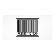 Suegro del código de barras tarjeta con foto personalizada