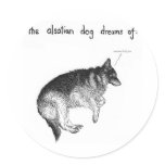 Sueño de alsatian pegatinas