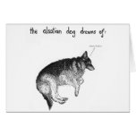 Sueño de alsatian tarjetas