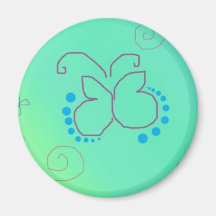 Sueño de la mariposa iman de nevera