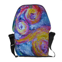 Sueño del caramelo del algodón de Van Gogh - rosa  Bolsa De Mensajeria