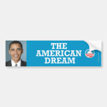 Sueño del pegatina de Favorable-Obama Etiqueta De Parachoque