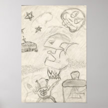 sueño púrpura de la tortuga posters